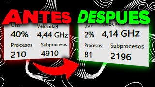 ¡EL METODO SECRETO para REDUCIR LOS PROCESOS de WINDOWS y MAXIMIZAR SU RENDIMIENTO 500 FPS 🔥📈 [upl. by Henni]