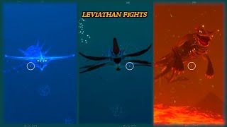 Subnautica Fighting All Leviathans All Bosses [upl. by Zingg]