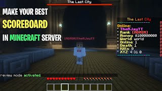 How To Make Best Scoreboard Full Setup in Minecraft Server Best Tab Plugin minecraft [upl. by Llednav]