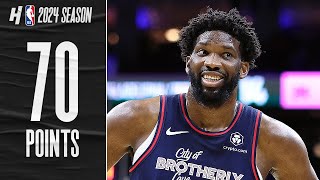 Joel Embiid NEW CAREERHIGH 70 PTS amp 18 REB vs Spurs 🔥 FULL Highlights [upl. by Eniotna]