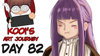 ENID Lets draw Fern Sousou no Frieren  Koois Art Journey  DAY 82 [upl. by Dituri287]