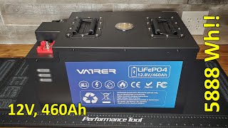 MASSIVE 12V 460Ah LiFePO4 Battery from Vatrer Nearly 6000Wh Full Review [upl. by Arolf]