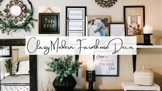 DIY DOLLAR TREE MODERN FARMHOUSE ROOM DECOR  BUDGET FRIENDLY DECOR IDEAS  BEDROOM WALL COLLAGE [upl. by Viki]