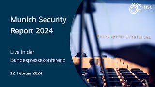 Bundespressekonferenz live Münchner Sicherheitskonferenz präsentiert Munich Security Report 2024 [upl. by Vasyuta]