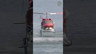 Firefighting Helicopter Snorkeling Water Out of the Lake [upl. by Llemor]