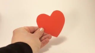 San Valentino fai da te come fare cuori di carta in 1 minuto Idee creative DIY handmade [upl. by Nasho]