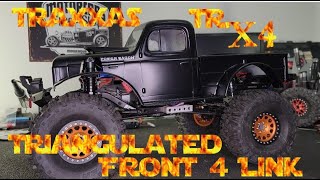 Traxxas TRX4 With A Full Triangulated Front 4 Link Set Up In The Speedshop [upl. by Ahsitak]