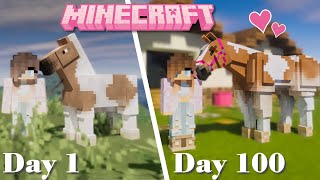 I Survived 100 Days in Minecraft  Horse Edition  Pinehaven [upl. by Shu]