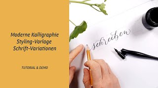 Moderne Kalligraphie Styling Vorlage SchriftVariationen [upl. by Mariano]