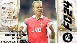 Dennis Bergkamp  90  Icon Player Review  EA FC24 Ultimate Team [upl. by Annail950]