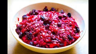 Einfacher Rote Bete Salat mit Cranberrys und Karotten  Vegan amp Gesund  Olga Kocht [upl. by Ecertal390]