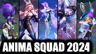 NEW ANIMA SQUAD 2024 PRIMORDIAN SKINS PREVIEW amp SPLASH ARTS League of Legends [upl. by Spooner]