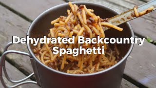 Backcountry Spaghetti  DEHYDRATED BACKPACKING FOOD Recipe [upl. by Aliakam]