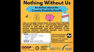 quotNothing without Usquot — Canada Disability Benefit Action [upl. by Shorter]