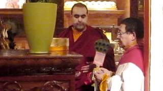 Akong Rinpoche Brussels consecrating statues [upl. by Bainbrudge148]