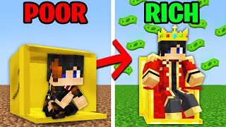 Minecraft but From POOR to RICH [upl. by Lehcem186]