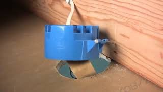 Remove plastic electrical junction box and install a ceiling fan brace [upl. by Nogras]