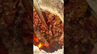 Mouthwatering Xinjiang roasted lamb on a pit [upl. by Alleras]