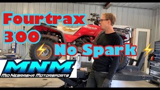 Honda Fourtrax 300  WONT START  No Spark [upl. by Aisereht975]