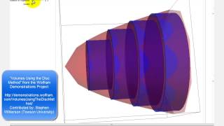 Ex Volume of Revolution  Disk Method Quadratic Function [upl. by Jeno180]