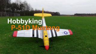 Hobbyking Mustang P51D crash [upl. by Yuhas]