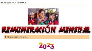 REMUNERACIÓN MENSUAL PARA DOCENTES CONTRATADOS  BONIFICACIONES [upl. by Forbes]