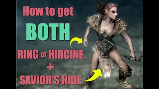 How to Get Both the Ring of Hircine and the Saviors Hide  Elder Scrolls V Skyrim [upl. by Mas]