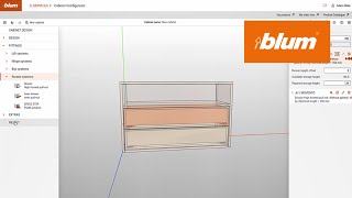 Cabinet Configurator – Planning a sideboard with MOVENTO  Blum [upl. by Harday]