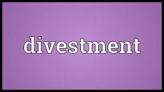 Divestment Meaning [upl. by Millard]