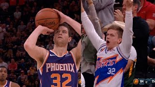 Jimmer Fredette gets his first points in a Suns uniform amp gets standing ovations from Jazz crowd [upl. by Ephrem]