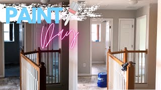 PAINTING MY ENTIRE HOUSE AGREEABLE GRAY BY SHERWIN WILLIAMS  DAY 1 OF PAINT MY FIXER UPPER  EP 8 [upl. by Sprage]