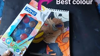 drawing with aqua water colour  drawing obitouchiha [upl. by Assecnirp]