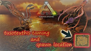 Ark mobile 20  tusoteuthis taming and spawn location  explained tamil t2w [upl. by Itsrejk]