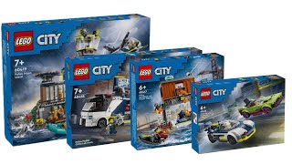 All LEGO City Police sets January 2024 CompilationCollection Speed Build [upl. by Lseil]