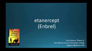 CC How to Pronounce etanercept Enbrel Backbuilding Pharmacology [upl. by Brien504]