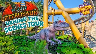 Flight of the Pterosaur Behind the Scenes Tour and On Ride POV at Paultons Park May 2024 4K [upl. by Neale]