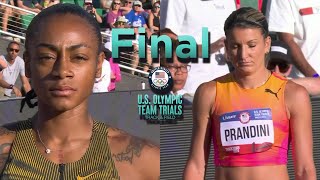 ShaCarri Richardson amp Jenna Prandini Advances to 200m Final at US Olympic Trials June 28 2024 [upl. by Yllas]