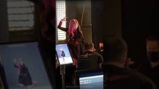 Behind the scenes of Monster High 2  The Movie Nayah Damasen as Draculaura [upl. by Lyrradal]