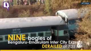 BengaluruErnakulam Inter City Express Derails [upl. by Lalla]