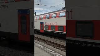 SBB IC in Spiez Shorts 1187 railway spoorwegen railroad trainspotting [upl. by Toh]