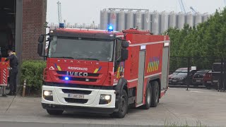 Tankwagen Brandweerzone Antwerpen met spoed naar een Voertuigbrand in Antwerpen [upl. by Ramin]