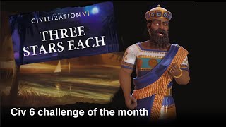 Tips and strategy for Three Stars Each Civ 6 Challenge of the month 4 [upl. by Sosthenna]