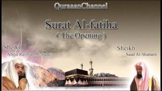 1 Surat Alfatiha with audio english translation Sheikh Sudais amp Shuraim [upl. by Helprin]