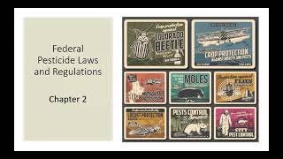 National Pesticide Applicator Certification Core Manual Chapter 2  Laws and Regulations [upl. by Ilrebma]