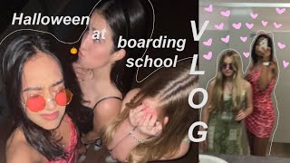 BOARDING SCHOOL VLOG  trick or treating haunted house scary movies Ella Katherine [upl. by Okiam]