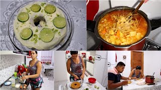 PREPARANDO BOLO DE LIMÃO PRAS NOSSAS VISITAS🥰PASSO A PASSO PANELADA DE SOPA DA MORENA PRO JANTAR [upl. by Enelym]