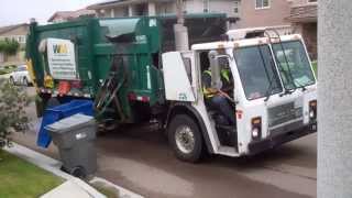 WM Waste Management  Mack LE Wittke Crocodile Garbage Truck Collecting Recycling [upl. by Nerral]