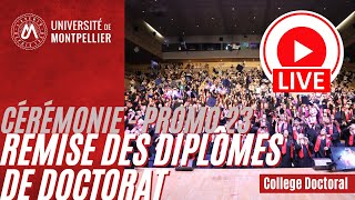 Cérémonie de remise des diplômes de doctorat  promotion 2023 du Collège doctoral de lUM [upl. by Llered925]