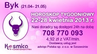 Horoskop tygodniowy dla Byka 2228042013 na Kosmica [upl. by Amlez]