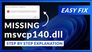 2024 How To Fix MSVCP140dll Missing or Not Found In Windows 111087 [upl. by Eleazar]